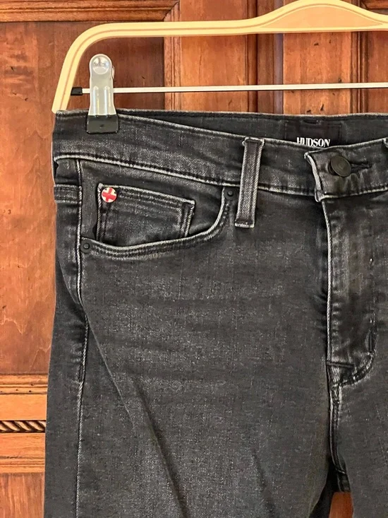 Hudson Natalie Midrise Super Skinny Ankle | Size 28 | Black Denim | Like New - Picture 11 of 15